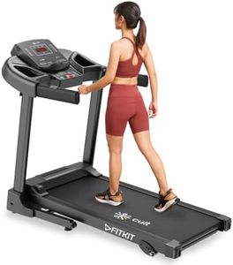 Fitkit by Cult PowerRun-96 BLDC Motor Treadmill (4.5HP Peak) | 12.8km/h Max Speed, 110kg Weight Capacity | 12 Preset Programs, LED Display | AUX/MP3/USB | Home Gym Equipment, Black