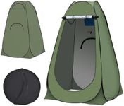 TUKAILAi Pop Up Toilet Tent Shower Privacy Tent for Camping Privacy Outdoor Changing Room,Portable Privacy Shelter with Additional Storage and Carrying Bag Green