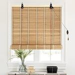 Bamboo Shades For Window,Natural Bamboo Roll Up Blind with Fittings,Light Filtering Breathable Lifting wide Bamboo Roller Blinds for Office Home,Wood Decoration Curtain,WxH (100x100cm(39x39in))