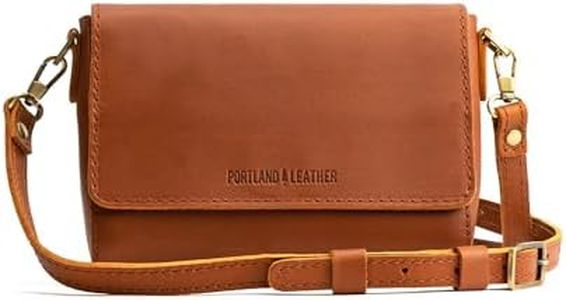 Portland Leather Goods Metro Mini Crossbody Bag for Women, Honey