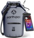 Earth Pak Waterproof Dry Bag with Zippered Pocket - Waterproof Dry Bag Backpack Keeps Gear Dry for Boating, Camping, Fishing, Beach Drybag, Kayak Accessories - Dry Bags Waterproof with Phone Case,