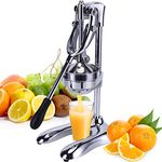 IHAYNER Commercial Manual Juicer Stainless Steel Manual Citrus Juicer Industrial Fruit Press Professional Juice Extractor Heavy Duty Citrus Press Orange Crusher