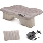 Pittman Outdoors AirBedz Backseat Heavy Duty PVC Air Mattress with Portable DC Air Pump, Mid-Size, Tan