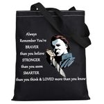 LEVLO Michael Myers Cosmetic Make Up Bag Horror Movie Fans Gift You'Re Braver Stronger Smarter Than You Think Makeup Zipper Pouch Bag For Friend Family, Michael Myers BT, Cosmetic Bag