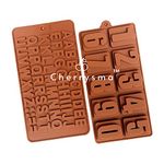 Cherrysma Combo of Alphabets and Number Chocolate Silicone Mold (2 Pcs) (ABC + 123)