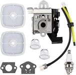 Huswell SRM225 PAS225 GT225 PE225 Carburetor Tune up kit for Echo SRM-225 PAS-225 GT-225 PE-225 A021001692 Weed-Eater String Trimmer Carburetor with Air Filter Fuel Line RB-K93 Carburator