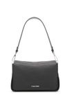 Calvin Klein Women's Fay Shoulder Bag, Black/Silver, One Size