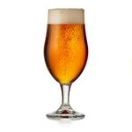 Libbey Craft Brews Nucleated Belgian Beer Glasses, 16.5-Ounce, Set of 4