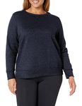 Just My Size Women's Plus-Size V-Notch Sweatshirt, Navy Heather,3XL