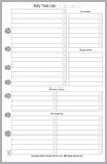 Classic Size Daily Task Planner Insert, Sized and Punched for Franklin Covey Classic Notebook (5.5" x 8.5")