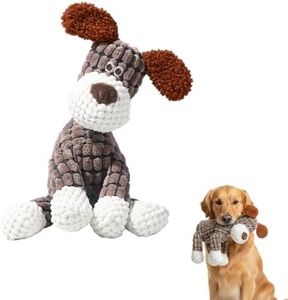 Squeaky Plush Dog Toy, Durable Chew for Aggressive Chewers All Breeds， | Reinforced Sewing Stuffed Animal, Teething Support, Squeaky Sound, Indoor Outdoor Interactive Play, for Puppies Adult Dogs