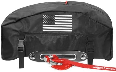 GEVINFA Winch Cover with Top Zipper Design, 2026 Latest Flagship Waterproof Dust-Proof UV Resistant Winch Protective Cover, Indoor & Outdoor Adjustable Accessories for 8000-13500 lbs Electric Winches