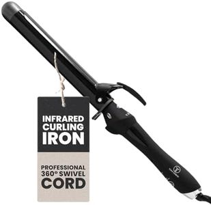 Tony Odisho Infrared Curling Iron 1.5” Ceramic Tourmaline Long Barrel – Digital Professional Hair Curler with Ion Technology for Big Curls, Beach Waves, Thick Hair – Fast Heat, Clamp, Dual Voltage