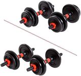 Xn8 Adjustable Dumbbells Set Hand Weight Dumbbells 15kg 20kg For Weight Lifting-Barbell Bench Press Exercise-Fitness-Training-Body Building-Home Gym 15KG