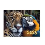 Pangogogo 2025 Wall Calendar - 2025 Calendar, 2025 Yearly Monthly Wall Calendar, Jan 2025 - Dec 2025, 11" x 8.5", Spiral Binding, Large Block, Notes, To-do List, Thick Paper (Animal)