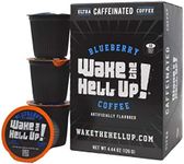 Wake The Hell Up!® Blueberry Flavored Single Serve Coffee Pods | Ultra-Caffeinated | 12 Count, 2.0 Compatible