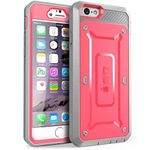 SUPCASE Unicorn Beetle Pro Belt Clip Holster Case for iPhone 6s Plus, Pink/Gray