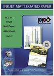 PPD 50 Sheets Inkjet Matte Photo Paper 11x14 49lbs 180gsm 9.5mil High Resolution Instant Dry Heavyweight (PPD-117-50)