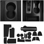 CupHolderHero fits Nissan Altima Accessories 2013-2018 Premium Custom Interior Non-Slip Anti Dust Cup Holder Inserts, Center Console Liner Mats, Door Pocket Liners 18pc Set (Solid Black)