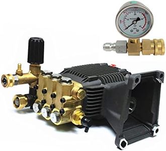 4000PSI Pressure Washer Pump Horizontal Shaft 1" For Devilblis EXHP3640 For Annovi Reverberi RKV4G36 For EB4040HA For Honda GX340 11HP GX390 13HP With Pressure Gauge 3/8 Inch Quick Connect