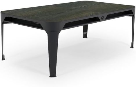 CORNILLEAU - Hyphen Outdoor - Outdoor Pool Table Convertible into a Dining Table, Weatherproof, Made in France - Black Frame - Light Grey Cloth - Pockets Dark Grey - Dinner Tops: Black Wood Decor