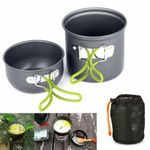 TrekEaze Camping Cookware Mess Kit Hiking Backpacking Picnic Cooking Bowl Non Stick Pot Camping Cooking Set