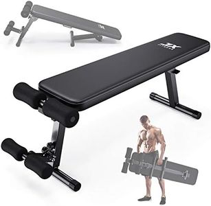 JX FITNESS Banc de Musculation Pliable Banc de Poids Gymnastique à Domicile & AB Abdominaux Banc incliné Plat Banc d'exercice de Déclin Entraînement (Noir)