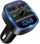 2026 Upgraded FM Transmitter, Bluetooth Wireless 5.0 Adapter with 2 USB Ports Fast Car Charger MP3 Player Support TF Card & Disk- Wireless Bluetooth Radio Adapter Car Kit PD3.0 Type C 20W+QC3.0