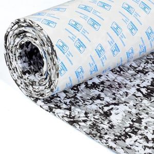 OCEANBROAD Self-Adhesive 96''x16'' Camouflage Boat Flooring Non-Slip Traction Pad EVA Foam Sheet Marine Grip Mat for Boats Surfboard SUP Paddle Board Kayak Yacht, Camo Black