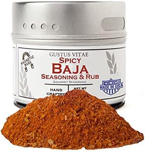 Spicy Baja Seasoning | Authentic Artisanal Spice Blend | All Natural, Non GMO | Hand Crafted in Small Batches | Made in USA | Sustainably Sourced, Ultra Premium Gourmet Seasoning | GLP-1 Friendly | Finest Quality | Magnetic Tin | Gustus Vitae | #54