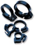 Two Little Fishies ATL5415W 6-Piece Plastic Hose Clamp Set, 1/2"