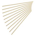 USAMILY 3mm Brass Solid Round Rod 300mm in Length Lathe Bar Stock for DIY Craft 10Pcs