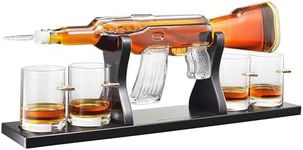 Gun Large Decanter Set Bullet Glass