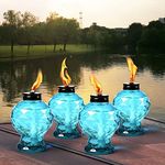 DIKAIDA 4 Pack Glass Table Torch,Ci