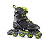 Rollerblade Zetrablade Elite Men's Adult Fitness Inline Skate, Black and Lime, Performance Inline Skates, 6