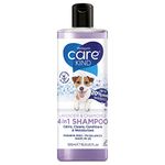 CAREKIND Dog Shampoo 4 in 1 lavender & chamomile dog grooming shampoo products for smelly dogs with fragrance, best puppy shampoo, professional groom Vegan pet (250ml Lavender & Chamomile)