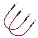 Seadream 2Pack 6 inch 3-Pole 3.5mm Male to 2.5mm Male Audio Cable Car Auxiliary Audio Cable Cord Headphone Connector Cable Compatible with Apple, Android Smartphone, Tablet and MP3 Player