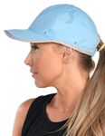 SAAKA Featherlight Sports Hat. Premium Packaging. Lightweight, Quick Drying. Running, Tennis & Golf Cap for Women & Girls (Light Blue)