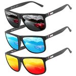 Polarized sunglasses for men/women; Vintage/classic/elegant light frame; HD pilot lenses; Golf/driving/fishing/travel Eyewear