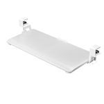 BONTEC Small Keyboard Tray Under Desk, Pull Out Keyboard & Mouse Tray with C Clamp, 20 (24.6 Including Clamps) x 11.8 Inch Steady Slide-Out Computer Drawer, Perfect for Home or Office, White