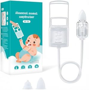 Nasensauger Baby, Tragbarer Handabzieher(Kein Staubsauger erforderlich) Die Saugkraft lässt sich einfach regulieren, mit 2 weichen Silikon-Saugspitzen & Gratis Reinigungsbürste, Leicht zu Reinigen