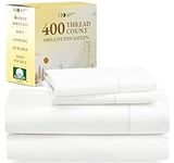 California Design Den Softest 100% Cotton Sheets, Double Size Sheet Sets, 4 Pc Set, 400 Thread Count Sateen Bedding, Deep Pocket Sheets, Cooling Sheets, Double Size Sheets, Breathable Bed Set (Ivory)