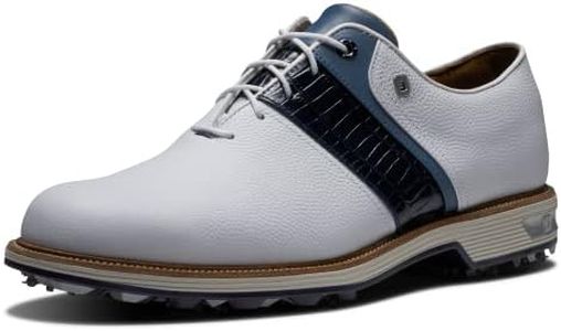 FootJoy Men's Premiere Series-Packard Golf Shoe, White/Navy/Light Blue, 10.5