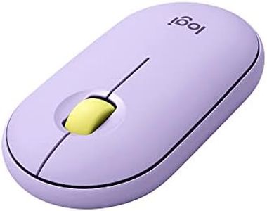 Logitech Pebble Wireless Mouse with Bluetooth or 2.4 GHz Receiver, Silent, Slim Computer Mouse with Quiet Clicks, for Laptop/Notebook/iPad/PC/Mac/Chromebook - Lavender Lemonade