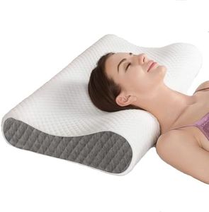 Memory Foam Cervical Pillow for Neck Pain Relief Ergonomic Contour Design for Back & Side Sleepers Breathable Washable Cover Neck Support Sleeping Pillow
