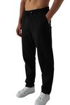 ROSS CAMP Men's Jogging Bottoms - Sports Trousers Men's Long Cotton Casual Trousers Training Trousers Sports Trousers Men Sweatpants Joggers Running Trousers Cotton Wide Modern, black, 4XL