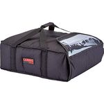 Cambro Polyester Insulated Pizza Bag, Food Delivery Bag Holds (2) 16" Or (3) 14" Pizza Boxes, 4PK Black GBP216-110