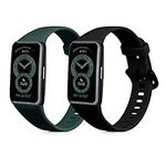 kwmobile Straps Compatible with Huawei Band 6 Straps - 2x Replacement Silicone Watch Bands