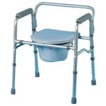 HOMECRAFT Folding Commode Chair and Toilet Surround, Lightweight and Portable, Toilet Chair, and Support For Elderly and Disabled