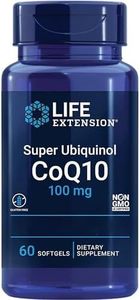 Life Extension, Super Ubiquinol CoQ10, 60 glutenfreie Softgels, 100mg Coenzym Q10 je Dosis, Sojafrei, GMO frei, Geschmacksneutral